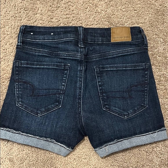 American Eagle Outfitters Dark Blue Jean Shorts size 0 - Picture 4 of 7